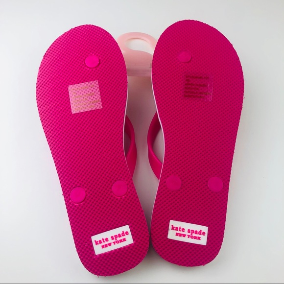 Kate Spade Pink Flip Flop Sandal Fifi Bow 5 - Picture 7 of 8